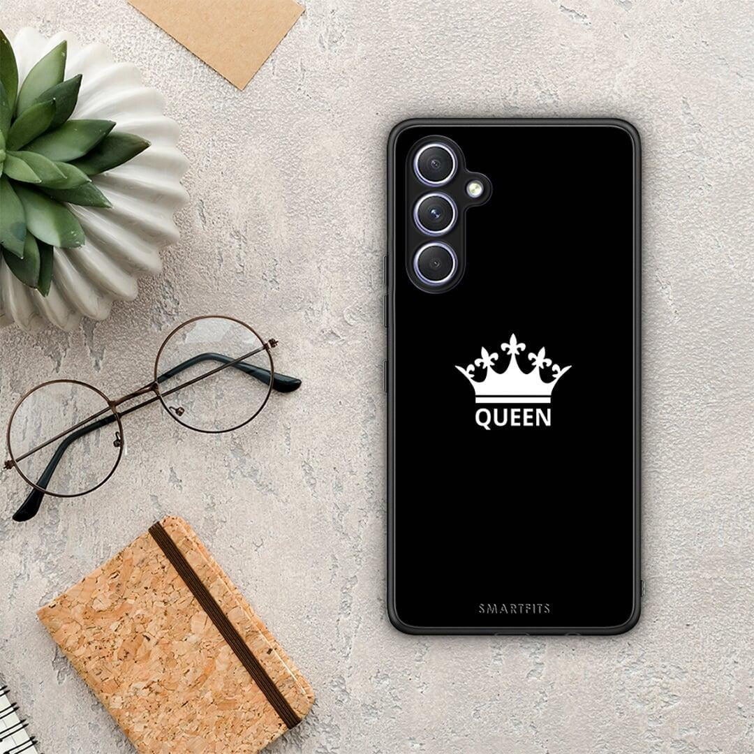 Θήκη Samsung Galaxy A54 Valentine Queen από τη Smartfits με σχέδιο στο πίσω μέρος και μαύρο περίβλημα | Samsung Galaxy A54 Valentine Queen Case with Colorful Back and Black Bezels