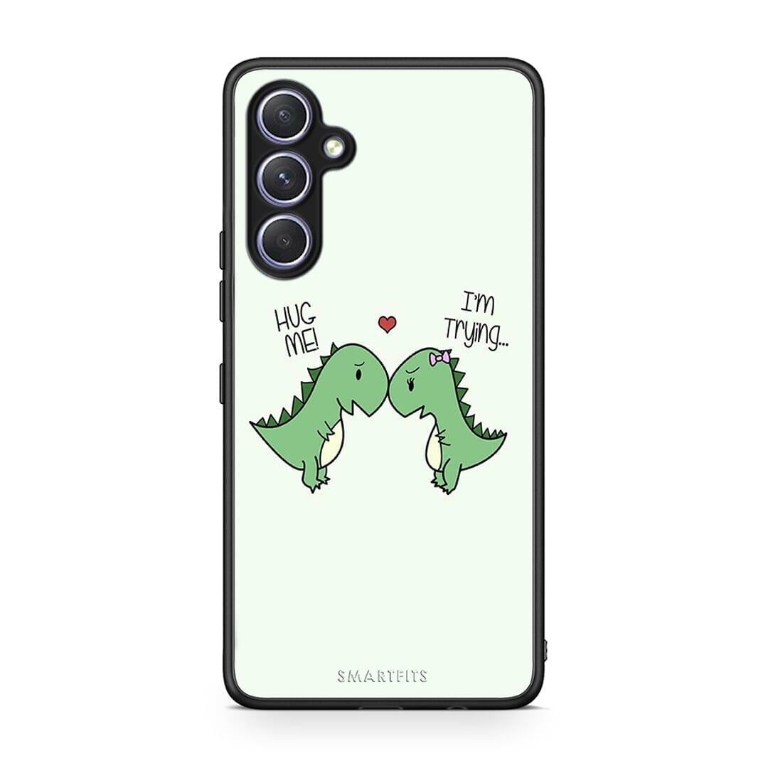 Θήκη Samsung Galaxy A54 Valentine Rex από τη Smartfits με σχέδιο στο πίσω μέρος και μαύρο περίβλημα | Samsung Galaxy A54 Valentine Rex Case with Colorful Back and Black Bezels