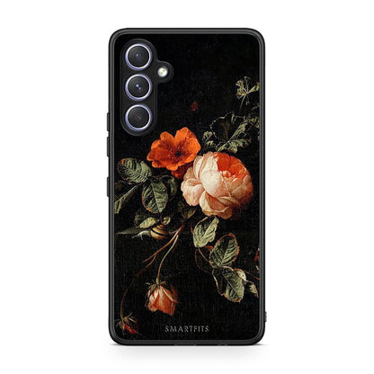 Θήκη Samsung Galaxy A54 Vintage Roses από τη Smartfits με σχέδιο στο πίσω μέρος και μαύρο περίβλημα | Samsung Galaxy A54 Vintage Roses Case with Colorful Back and Black Bezels