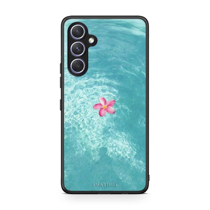Θήκη Samsung Galaxy A54 Water Flower από τη Smartfits με σχέδιο στο πίσω μέρος και μαύρο περίβλημα | Samsung Galaxy A54 Water Flower Case with Colorful Back and Black Bezels