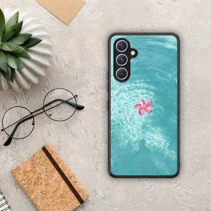Θήκη Samsung Galaxy A54 Water Flower από τη Smartfits με σχέδιο στο πίσω μέρος και μαύρο περίβλημα | Samsung Galaxy A54 Water Flower Case with Colorful Back and Black Bezels