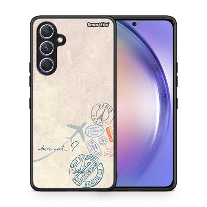 Θήκη Samsung Galaxy A54 Where Next από τη Smartfits με σχέδιο στο πίσω μέρος και μαύρο περίβλημα | Samsung Galaxy A54 Where Next Case with Colorful Back and Black Bezels