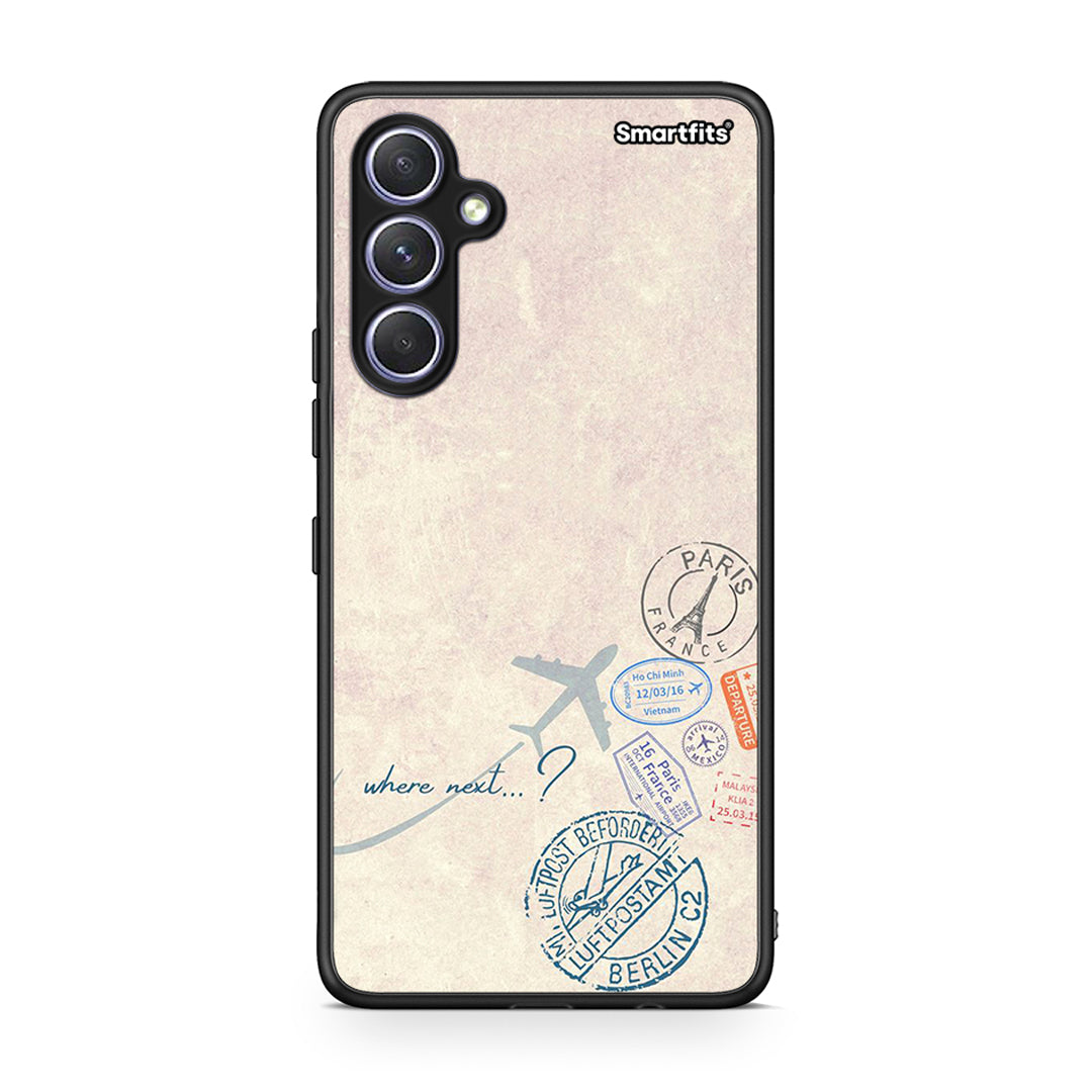 Θήκη Samsung Galaxy A54 Where Next από τη Smartfits με σχέδιο στο πίσω μέρος και μαύρο περίβλημα | Samsung Galaxy A54 Where Next Case with Colorful Back and Black Bezels