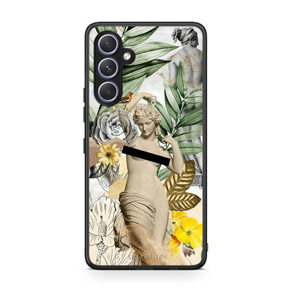 Θήκη Samsung Galaxy A54 Woman Statue από τη Smartfits με σχέδιο στο πίσω μέρος και μαύρο περίβλημα | Samsung Galaxy A54 Woman Statue Case with Colorful Back and Black Bezels