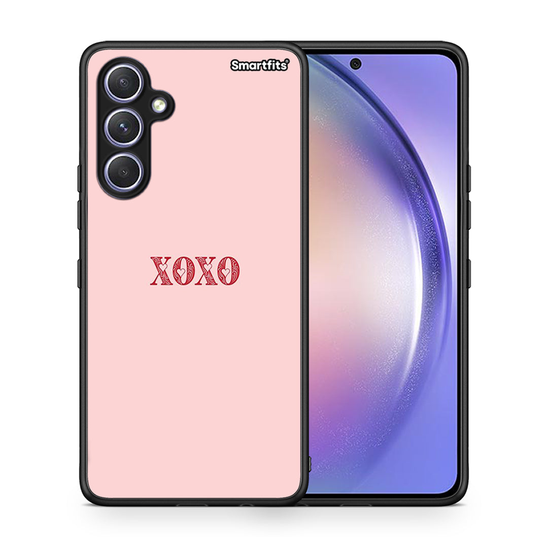 Θήκη Samsung Galaxy A54 XOXO Love από τη Smartfits με σχέδιο στο πίσω μέρος και μαύρο περίβλημα | Samsung Galaxy A54 XOXO Love Case with Colorful Back and Black Bezels