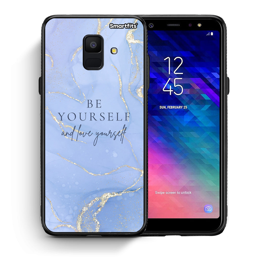 Θήκη Samsung A6 2018 Be Yourself από τη Smartfits με σχέδιο στο πίσω μέρος και μαύρο περίβλημα | Samsung A6 2018 Be Yourself case with colorful back and black bezels
