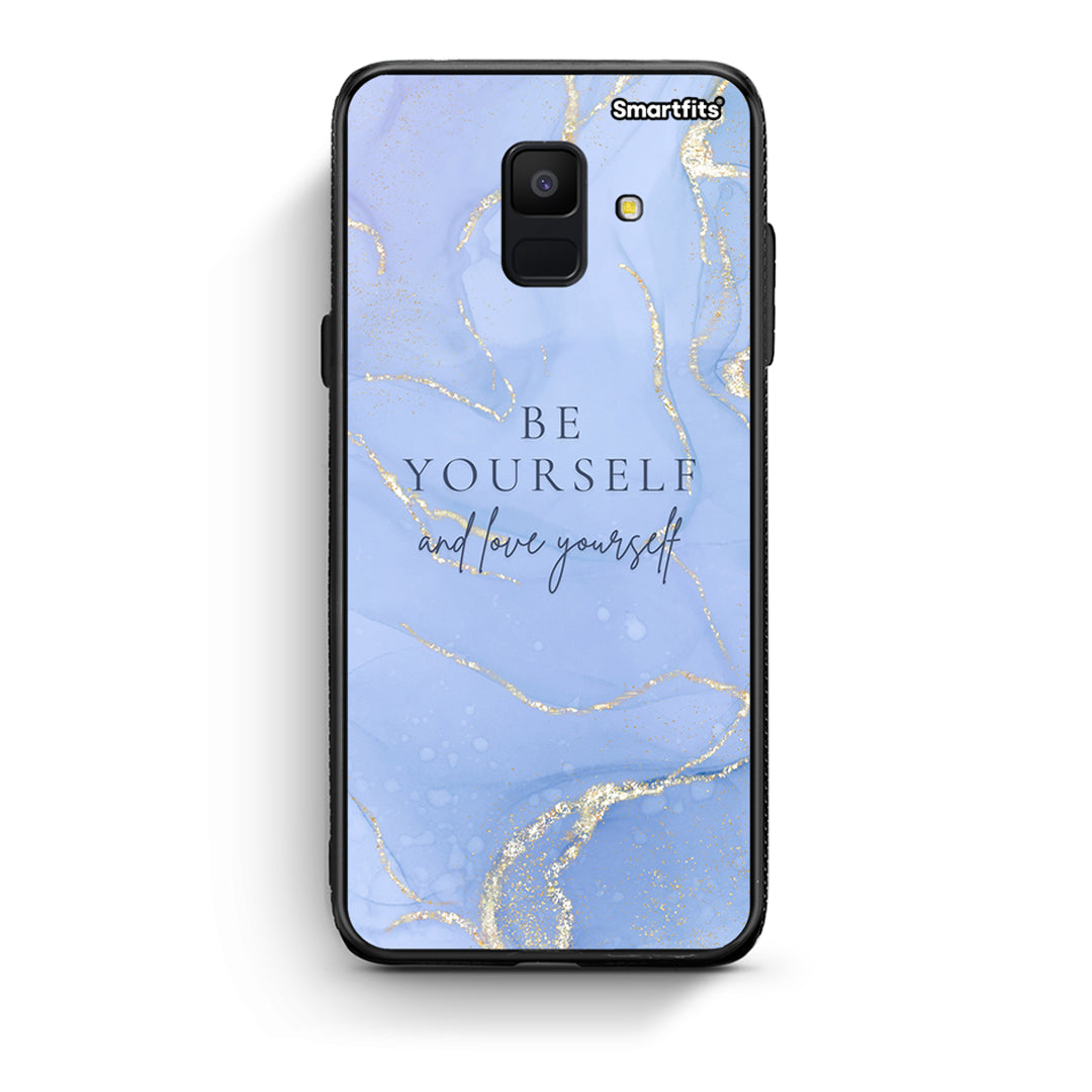 samsung A6 Be Yourself θήκη από τη Smartfits με σχέδιο στο πίσω μέρος και μαύρο περίβλημα | Smartphone case with colorful back and black bezels by Smartfits