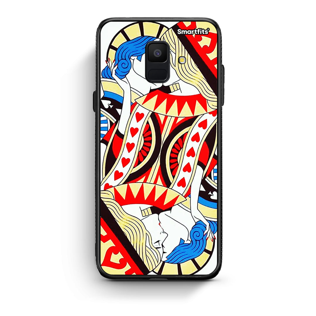 samsung A6 Card Love θήκη από τη Smartfits με σχέδιο στο πίσω μέρος και μαύρο περίβλημα | Smartphone case with colorful back and black bezels by Smartfits