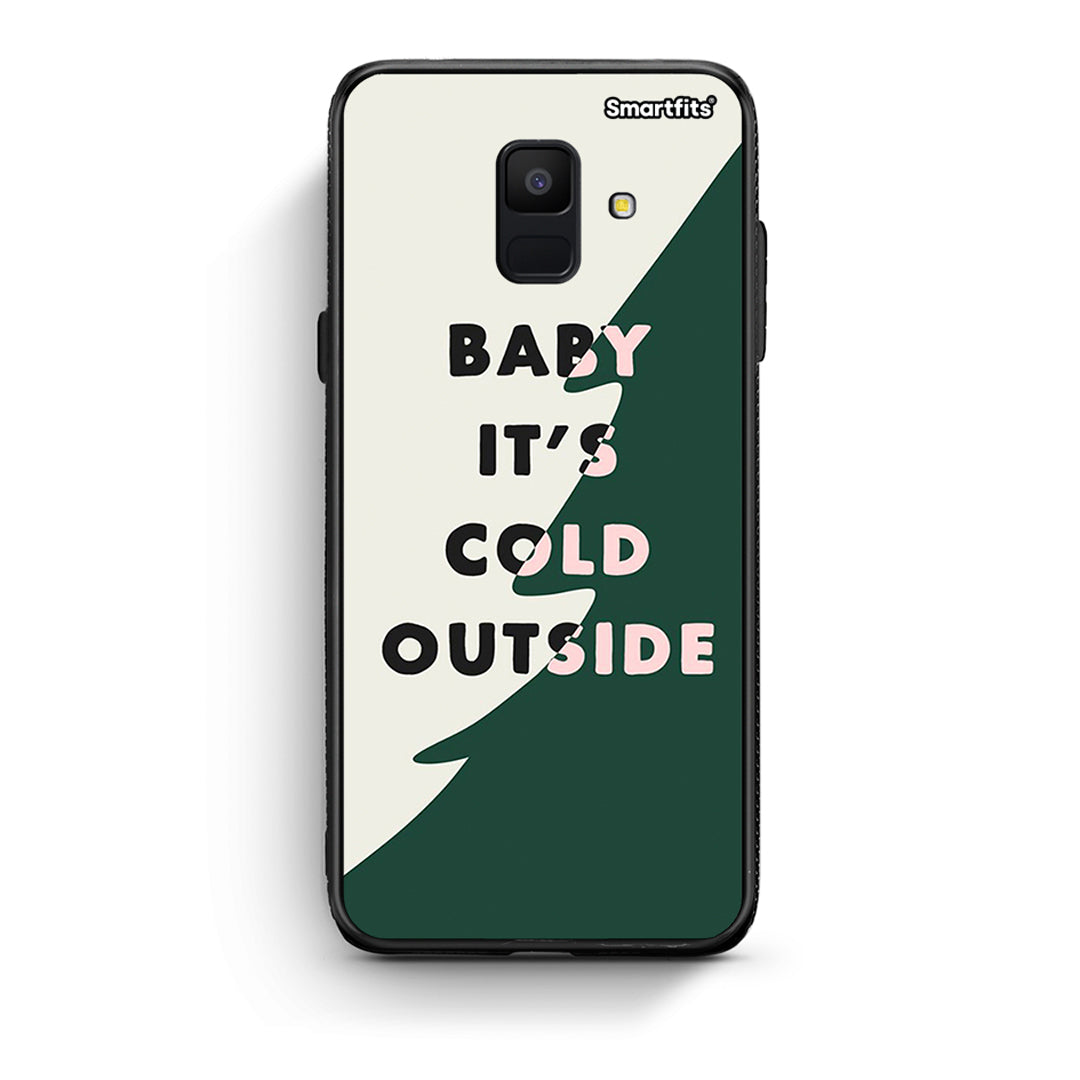 samsung A6 Cold Outside θήκη από τη Smartfits με σχέδιο στο πίσω μέρος και μαύρο περίβλημα | Smartphone case with colorful back and black bezels by Smartfits