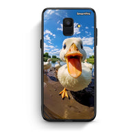 Thumbnail for samsung A6 Duck Face θήκη από τη Smartfits με σχέδιο στο πίσω μέρος και μαύρο περίβλημα | Smartphone case with colorful back and black bezels by Smartfits