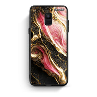 Thumbnail for samsung A6 Glamorous Pink Marble θήκη από τη Smartfits με σχέδιο στο πίσω μέρος και μαύρο περίβλημα | Smartphone case with colorful back and black bezels by Smartfits