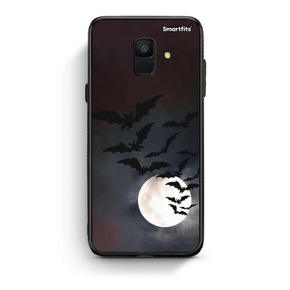samsung A6 Halloween Bat Night Θήκη από τη Smartfits με σχέδιο στο πίσω μέρος και μαύρο περίβλημα | Smartphone case with colorful back and black bezels by Smartfits