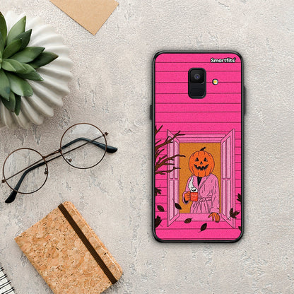 Halloween Pumpkin Lady - Samsung Galaxy A6 2018 θήκη
