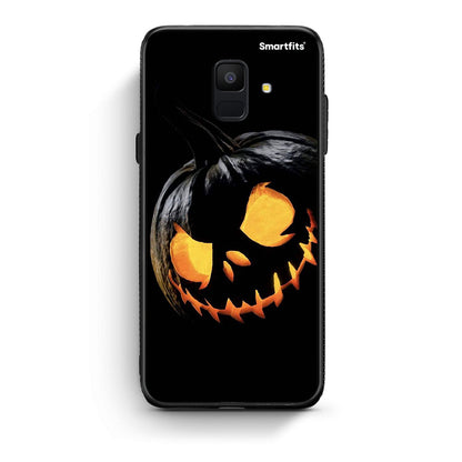 samsung A6 Halloween Scary Pumpkin Θήκη από τη Smartfits με σχέδιο στο πίσω μέρος και μαύρο περίβλημα | Smartphone case with colorful back and black bezels by Smartfits
