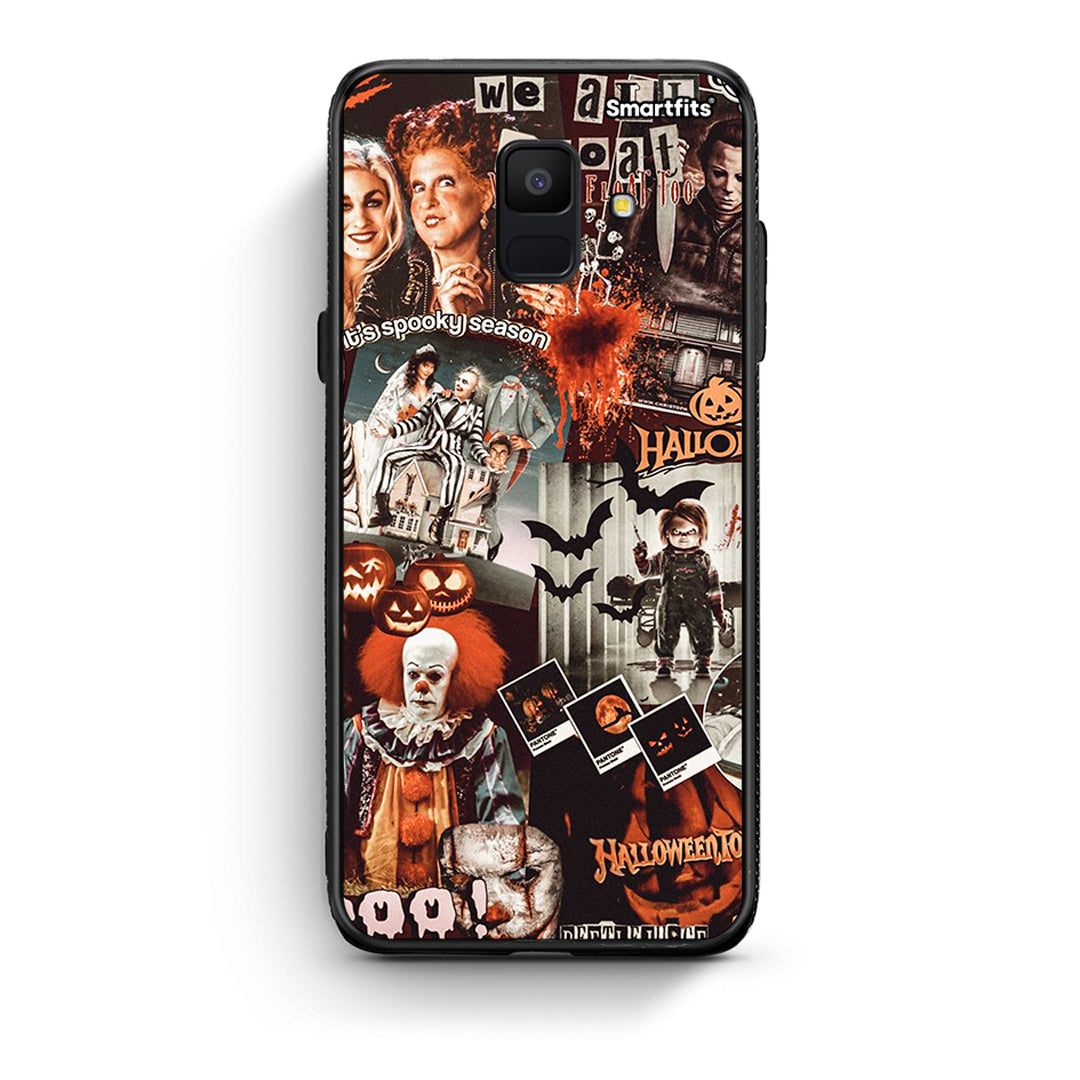 samsung A6 Halloween Spooky Season Θήκη από τη Smartfits με σχέδιο στο πίσω μέρος και μαύρο περίβλημα | Smartphone case with colorful back and black bezels by Smartfits