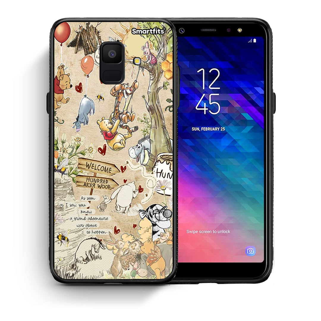 Θήκη Samsung A6 2018 Happy Friends από τη Smartfits με σχέδιο στο πίσω μέρος και μαύρο περίβλημα | Samsung A6 2018 Happy Friends case with colorful back and black bezels