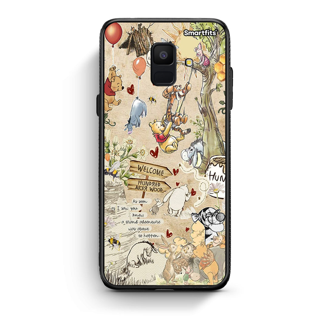 samsung A6 Happy Friends θήκη από τη Smartfits με σχέδιο στο πίσω μέρος και μαύρο περίβλημα | Smartphone case with colorful back and black bezels by Smartfits