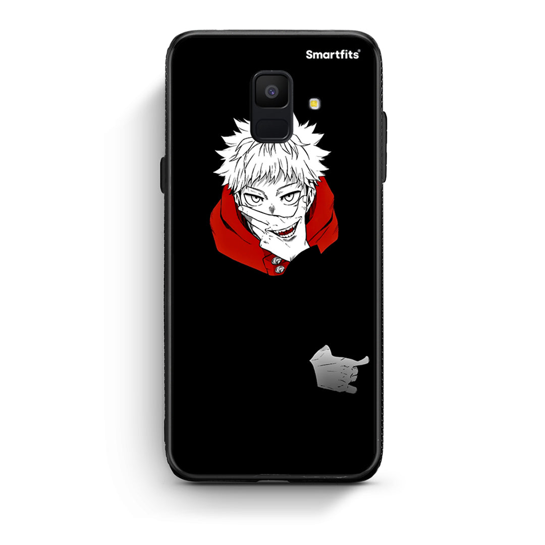 samsung A6 Itadori Anime θήκη από τη Smartfits με σχέδιο στο πίσω μέρος και μαύρο περίβλημα | Smartphone case with colorful back and black bezels by Smartfits