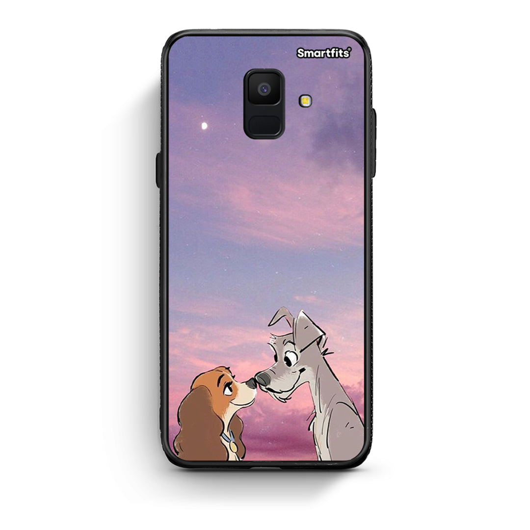 samsung A6 Lady And Tramp θήκη από τη Smartfits με σχέδιο στο πίσω μέρος και μαύρο περίβλημα | Smartphone case with colorful back and black bezels by Smartfits