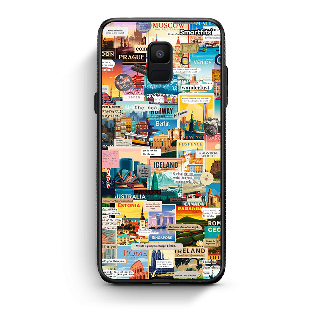 samsung A6 Live To Travel θήκη από τη Smartfits με σχέδιο στο πίσω μέρος και μαύρο περίβλημα | Smartphone case with colorful back and black bezels by Smartfits