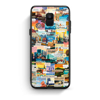 Thumbnail for samsung A6 Live To Travel θήκη από τη Smartfits με σχέδιο στο πίσω μέρος και μαύρο περίβλημα | Smartphone case with colorful back and black bezels by Smartfits