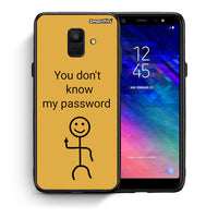 Thumbnail for Θήκη Samsung A6 2018 My Password από τη Smartfits με σχέδιο στο πίσω μέρος και μαύρο περίβλημα | Samsung A6 2018 My Password case with colorful back and black bezels