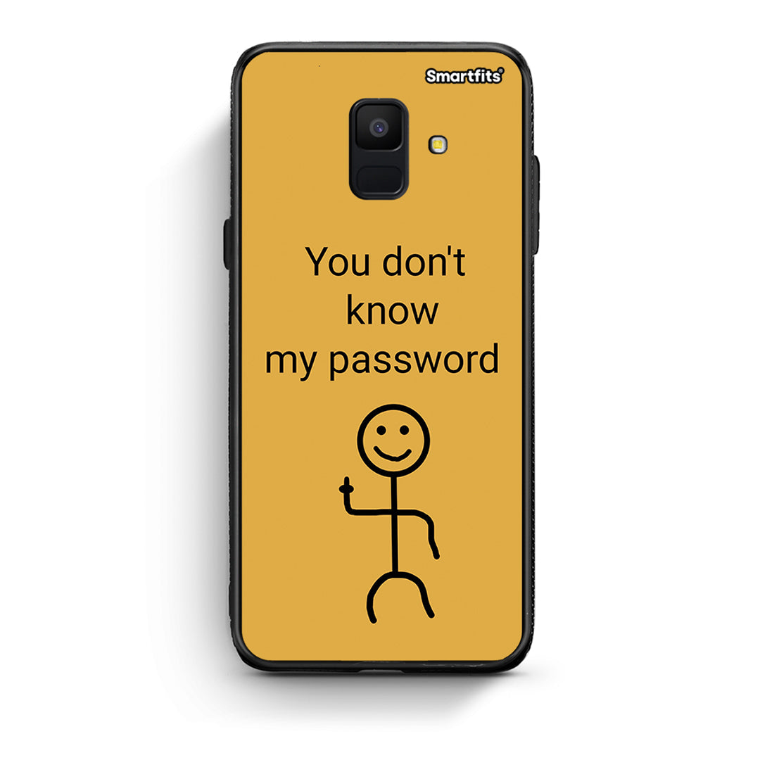 samsung A6 My Password Θήκη από τη Smartfits με σχέδιο στο πίσω μέρος και μαύρο περίβλημα | Smartphone case with colorful back and black bezels by Smartfits