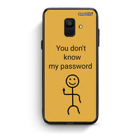 Thumbnail for samsung A6 My Password Θήκη από τη Smartfits με σχέδιο στο πίσω μέρος και μαύρο περίβλημα | Smartphone case with colorful back and black bezels by Smartfits