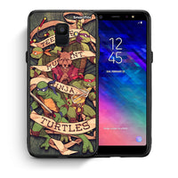 Thumbnail for Θήκη Samsung A6 2018 Ninja Turtles από τη Smartfits με σχέδιο στο πίσω μέρος και μαύρο περίβλημα | Samsung A6 2018 Ninja Turtles case with colorful back and black bezels