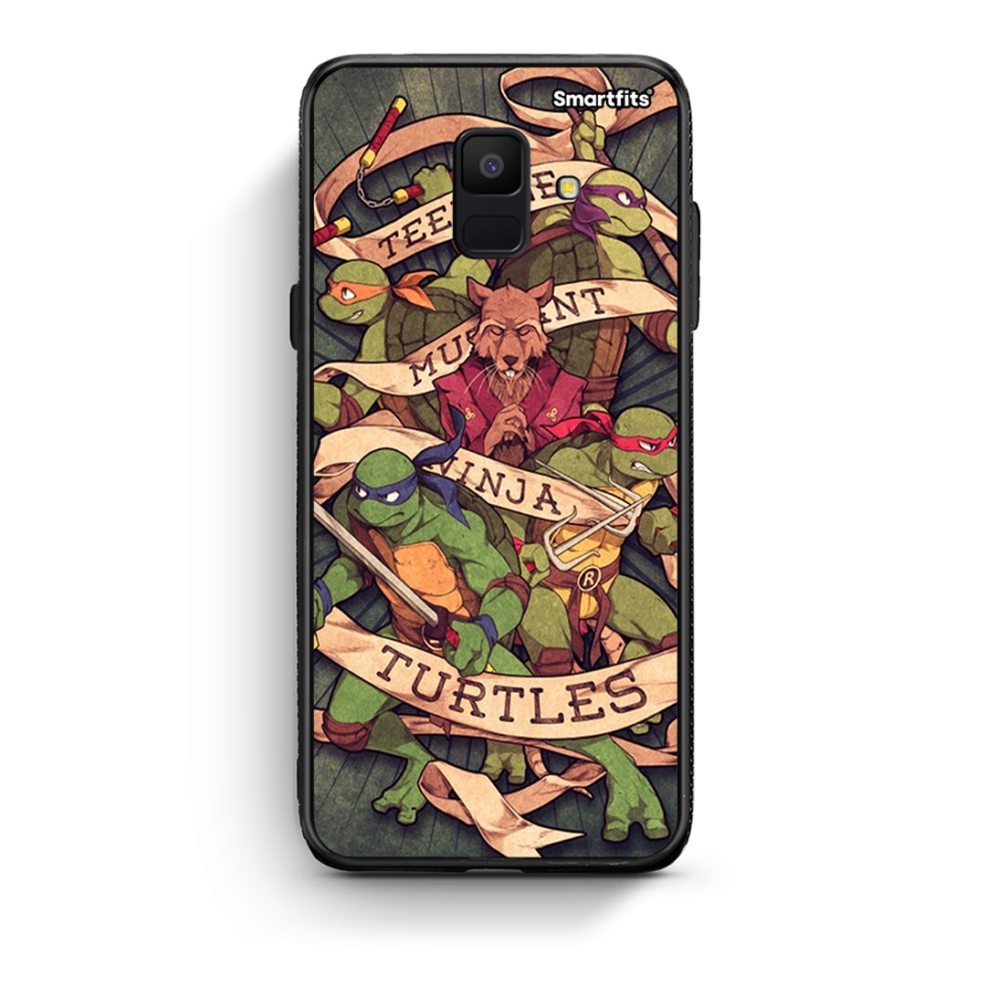 samsung A6 Ninja Turtles θήκη από τη Smartfits με σχέδιο στο πίσω μέρος και μαύρο περίβλημα | Smartphone case with colorful back and black bezels by Smartfits