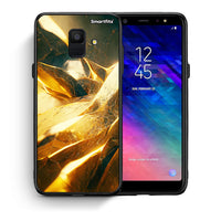 Thumbnail for Θήκη Samsung A6 2018 Real Gold από τη Smartfits με σχέδιο στο πίσω μέρος και μαύρο περίβλημα | Samsung A6 2018 Real Gold case with colorful back and black bezels