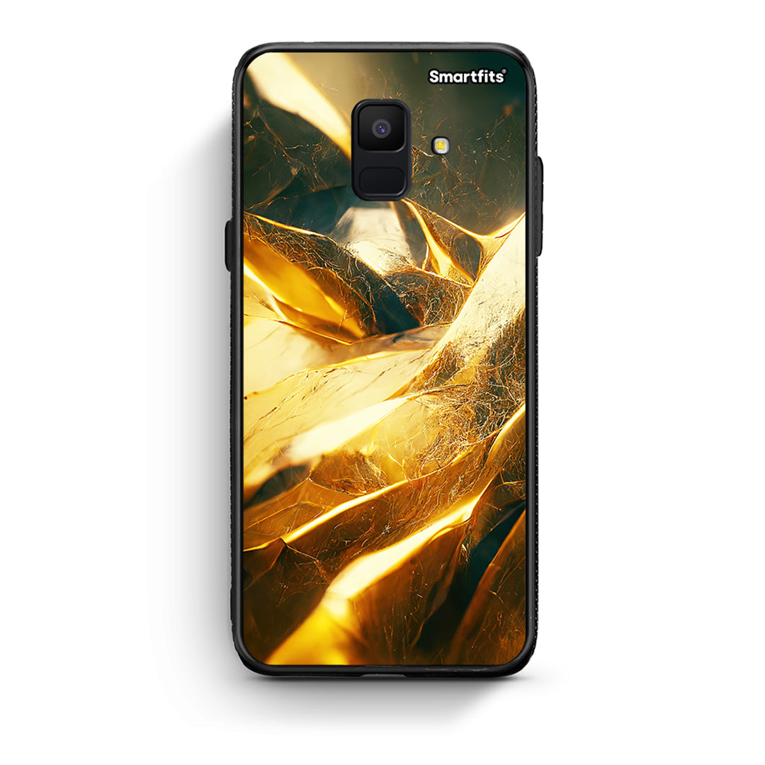 samsung A6 Real Gold θήκη από τη Smartfits με σχέδιο στο πίσω μέρος και μαύρο περίβλημα | Smartphone case with colorful back and black bezels by Smartfits