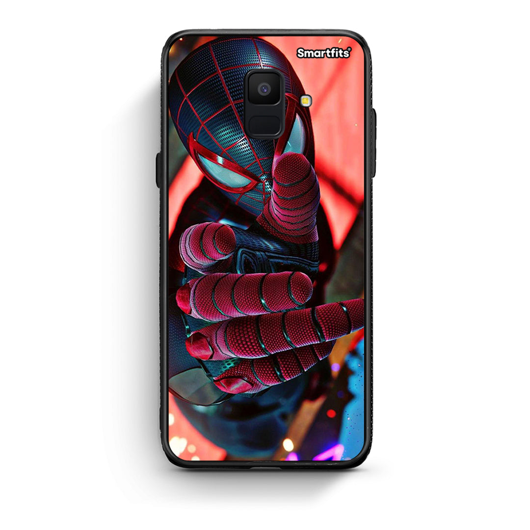 samsung A6 Spider Hand Θήκη από τη Smartfits με σχέδιο στο πίσω μέρος και μαύρο περίβλημα | Smartphone case with colorful back and black bezels by Smartfits