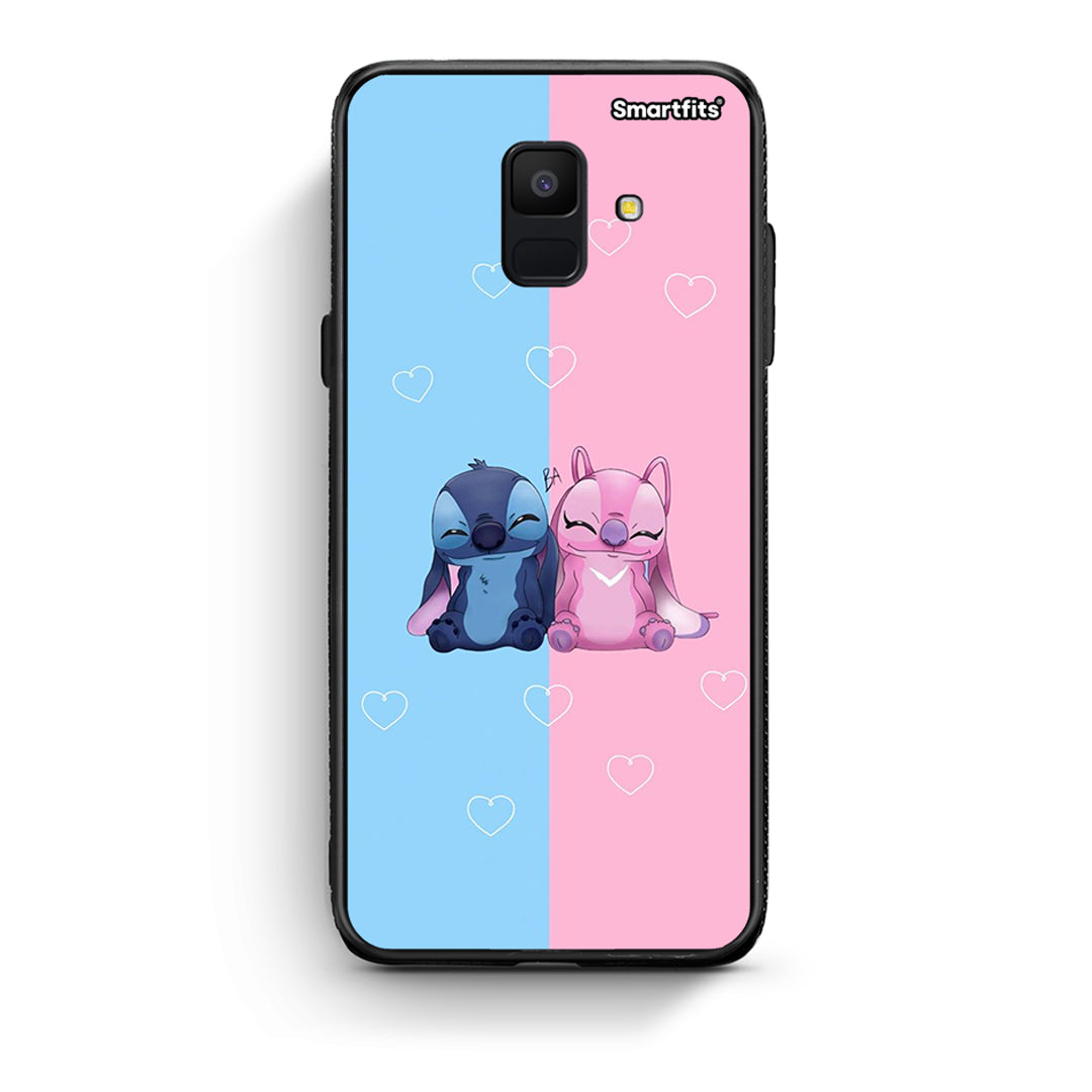 samsung A6 Stitch And Angel θήκη από τη Smartfits με σχέδιο στο πίσω μέρος και μαύρο περίβλημα | Smartphone case with colorful back and black bezels by Smartfits