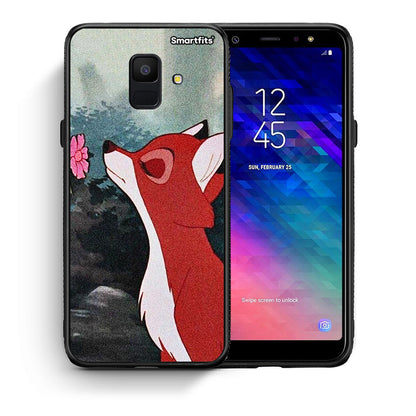 Θήκη Samsung A6 2018 Tod And Vixey Love 2 από τη Smartfits με σχέδιο στο πίσω μέρος και μαύρο περίβλημα | Samsung A6 2018 Tod And Vixey Love 2 case with colorful back and black bezels