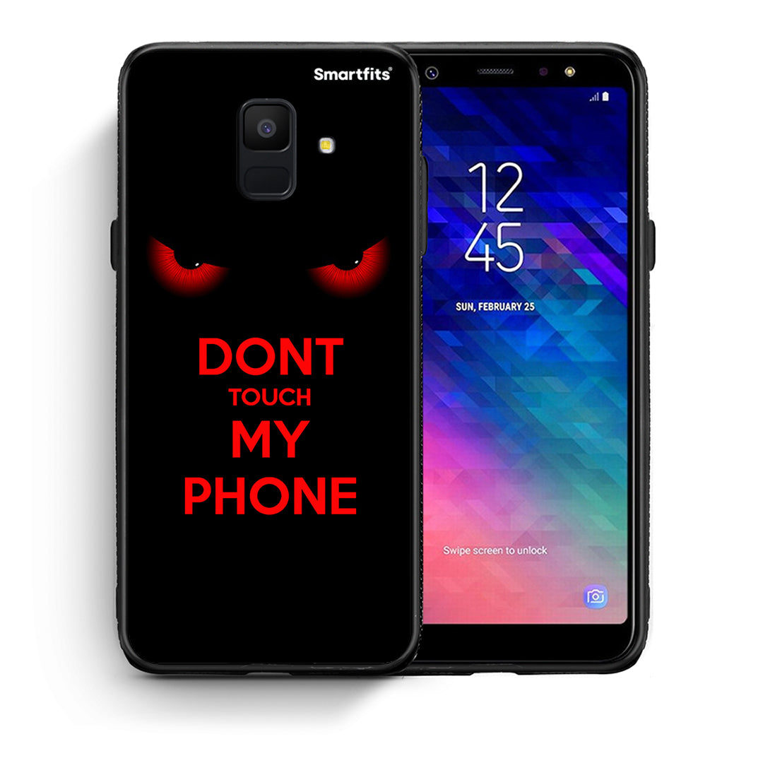 Θήκη Samsung A6 2018 Touch My Phone από τη Smartfits με σχέδιο στο πίσω μέρος και μαύρο περίβλημα | Samsung A6 2018 Touch My Phone case with colorful back and black bezels