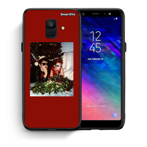 Θήκη Samsung A6 2018 Waiting For Xmas από τη Smartfits με σχέδιο στο πίσω μέρος και μαύρο περίβλημα | Samsung A6 2018 Waiting For Xmas case with colorful back and black bezels