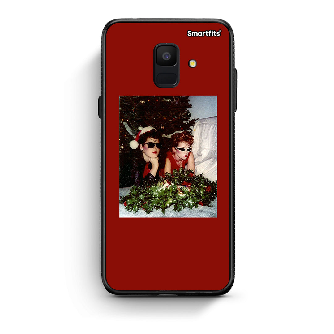 samsung A6 Waiting For Xmas θήκη από τη Smartfits με σχέδιο στο πίσω μέρος και μαύρο περίβλημα | Smartphone case with colorful back and black bezels by Smartfits