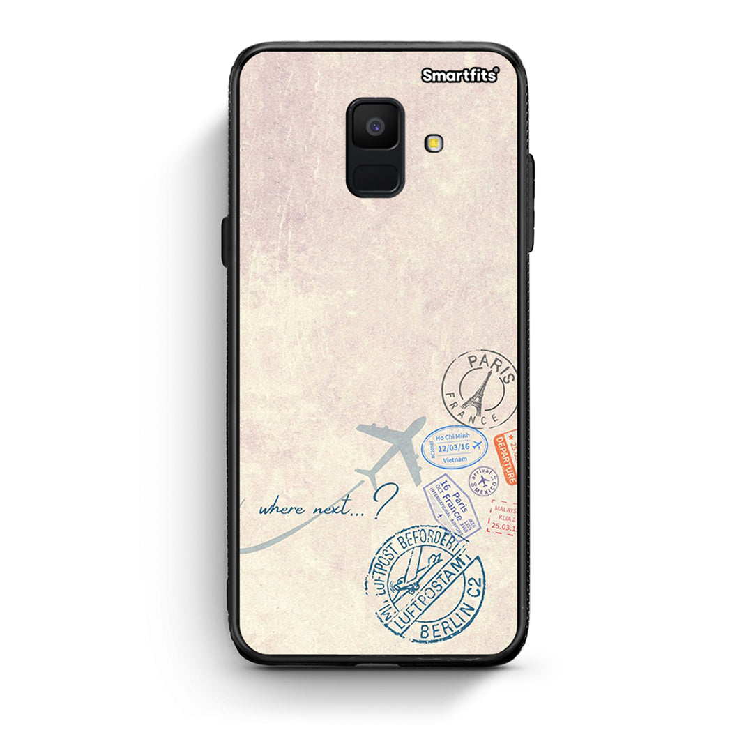 samsung A6 Where Next Θήκη από τη Smartfits με σχέδιο στο πίσω μέρος και μαύρο περίβλημα | Smartphone case with colorful back and black bezels by Smartfits