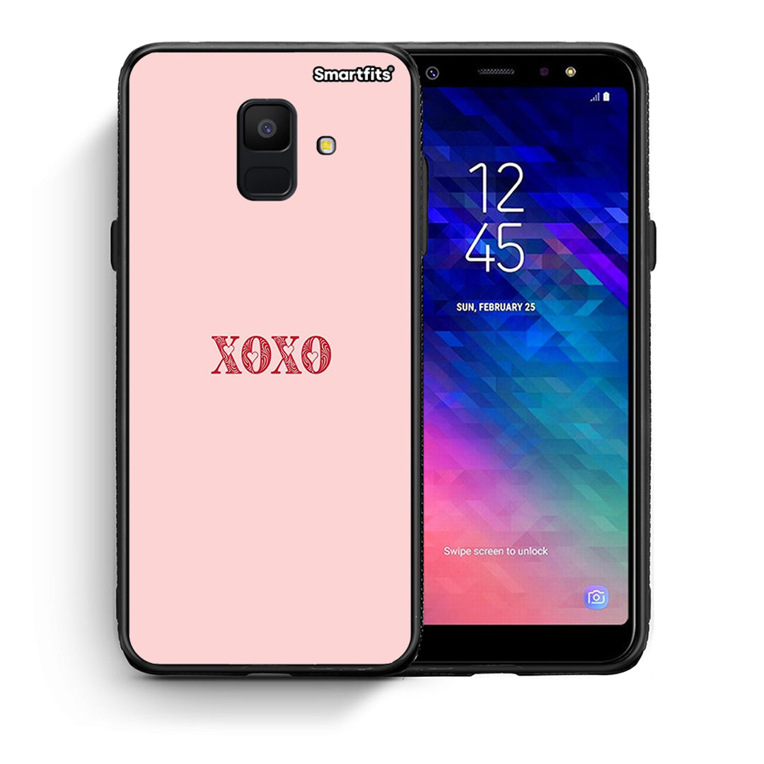 Θήκη Samsung A6 2018 XOXO Love από τη Smartfits με σχέδιο στο πίσω μέρος και μαύρο περίβλημα | Samsung A6 2018 XOXO Love case with colorful back and black bezels