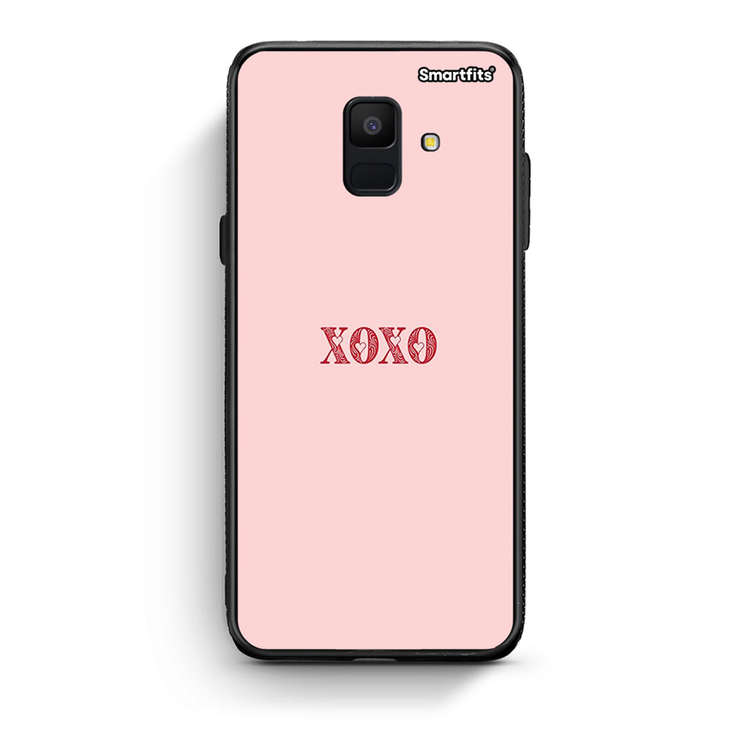 samsung A6 XOXO Love θήκη από τη Smartfits με σχέδιο στο πίσω μέρος και μαύρο περίβλημα | Smartphone case with colorful back and black bezels by Smartfits