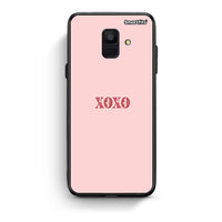 Thumbnail for samsung A6 XOXO Love θήκη από τη Smartfits με σχέδιο στο πίσω μέρος και μαύρο περίβλημα | Smartphone case with colorful back and black bezels by Smartfits