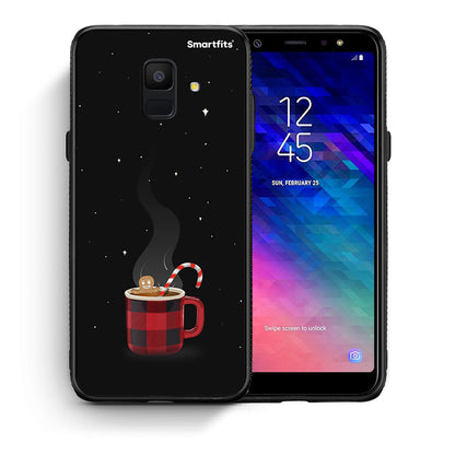 Θήκη Samsung A6 2018 Xmas Bathing από τη Smartfits με σχέδιο στο πίσω μέρος και μαύρο περίβλημα | Samsung A6 2018 Xmas Bathing case with colorful back and black bezels