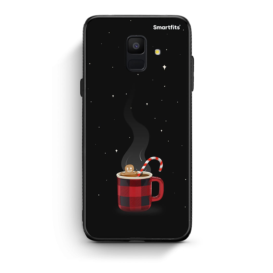 samsung A6 Xmas Bathing θήκη από τη Smartfits με σχέδιο στο πίσω μέρος και μαύρο περίβλημα | Smartphone case with colorful back and black bezels by Smartfits