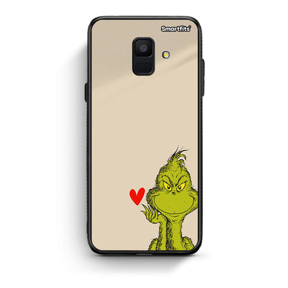 samsung A6 Xmas Grinch θήκη από τη Smartfits με σχέδιο στο πίσω μέρος και μαύρο περίβλημα | Smartphone case with colorful back and black bezels by Smartfits