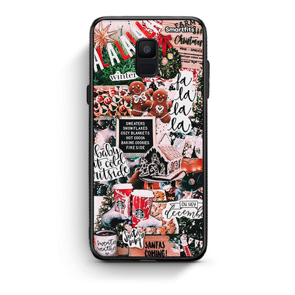 samsung A6 Xmas Habbits θήκη από τη Smartfits με σχέδιο στο πίσω μέρος και μαύρο περίβλημα | Smartphone case with colorful back and black bezels by Smartfits