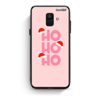 samsung A6 Xmas Ho Ho Ho θήκη από τη Smartfits με σχέδιο στο πίσω μέρος και μαύρο περίβλημα | Smartphone case with colorful back and black bezels by Smartfits