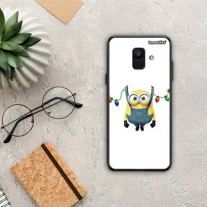 Xmas Minion Lights - Samsung Galaxy A6 2018 θήκη