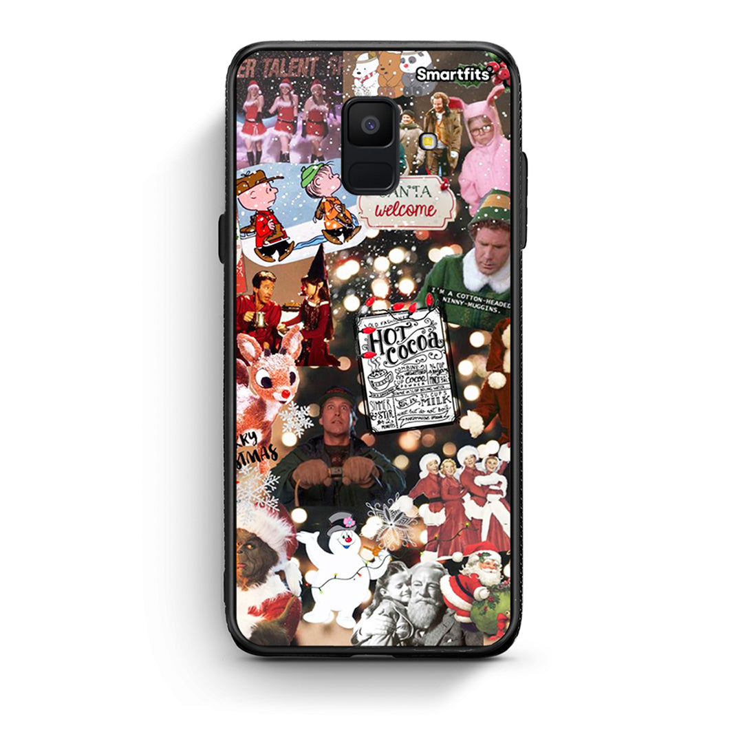 samsung A6 Xmas Movies θήκη από τη Smartfits με σχέδιο στο πίσω μέρος και μαύρο περίβλημα | Smartphone case with colorful back and black bezels by Smartfits