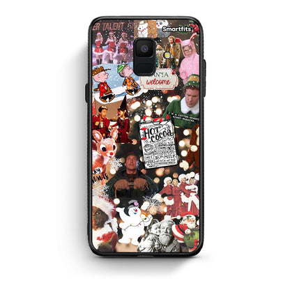 samsung A6 Xmas Movies θήκη από τη Smartfits με σχέδιο στο πίσω μέρος και μαύρο περίβλημα | Smartphone case with colorful back and black bezels by Smartfits